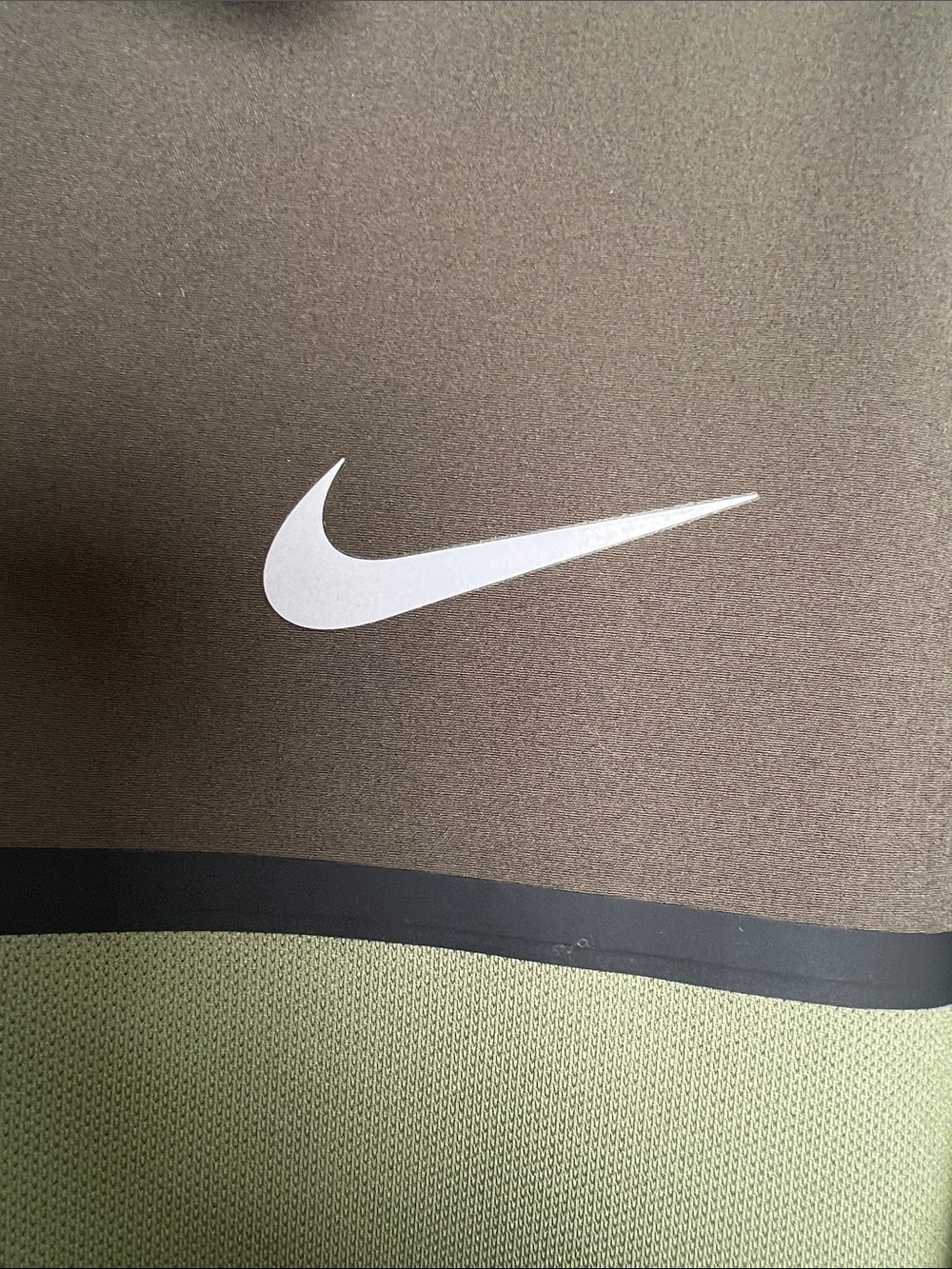 Nike Olive Green & Dark Olive Striped Dri-FIT Polo - Picture 3 of 9